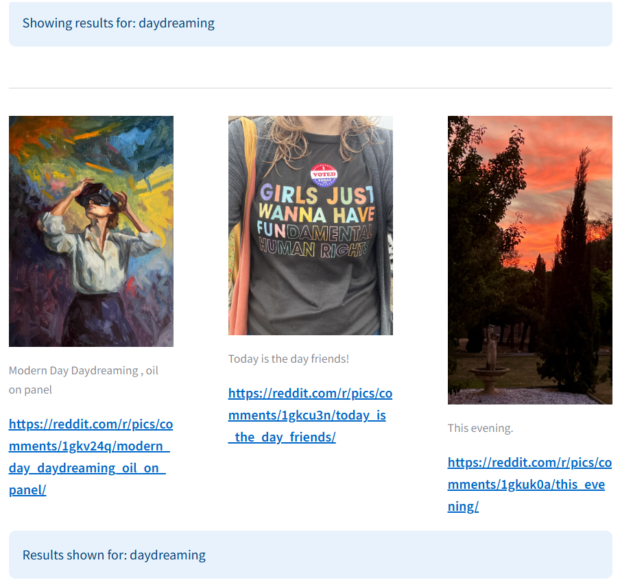 Additional multimodal results capturing the essence of daydreaming